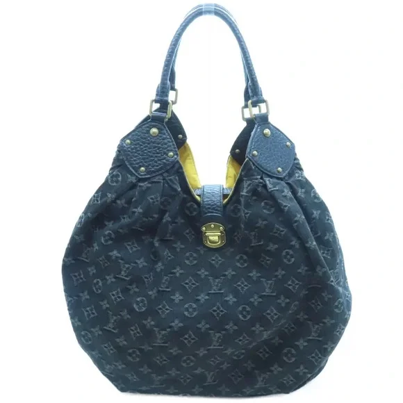 💎✨ DENIM ✨💎 LOUIS VUITTON X-LARGE HOBO MAHINA - Picture 3 of 17